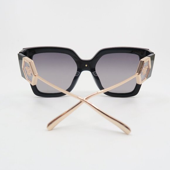 PHILIPP PLEIN Plein Rose Venus SPP041 Col. 0Z42 Black Oversized New Sunglasses.